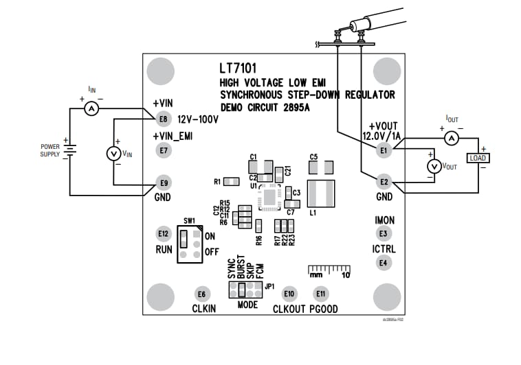 Mechanical Drawing - Analog Devices Inc. LT7101 Demo Board DC2895A